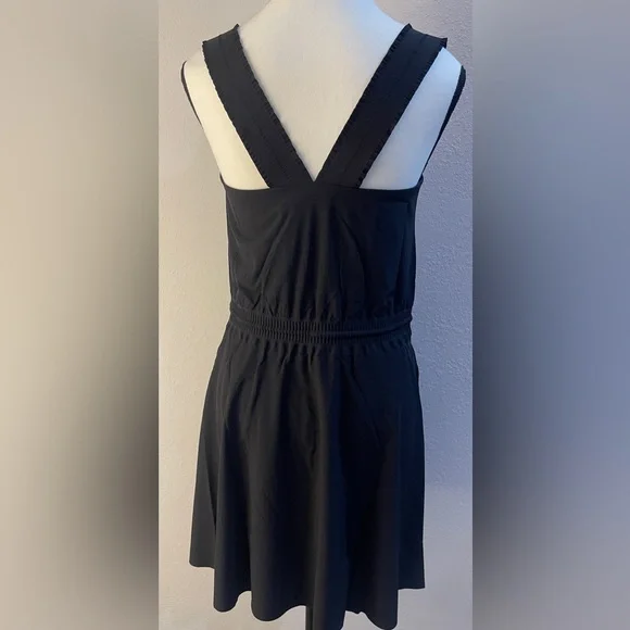 ATHLETA Savannah Ruffle Strap Drawstring Waist
Mini Dress Pockets Black XS NWT - Picture 2 of 7